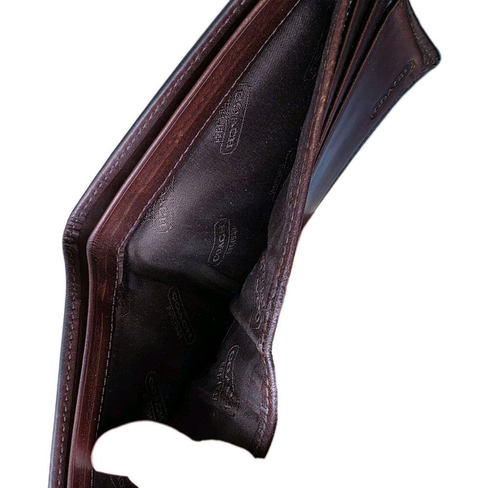 Coach Men’s Thin Bifold Wallet Genuine Leather Card Holder - Picture 6 of 13